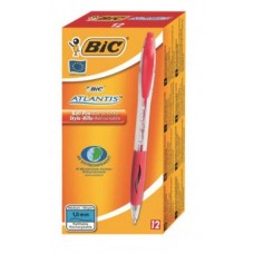 BIC ATLANTIS CLIC PENNA SFERA ROSSO CONF.12 PENNE