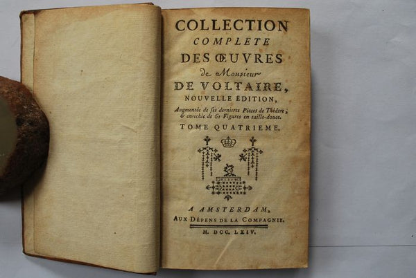 Collection des œuvres de Monsieur de Voltaire - Le temple du goût. Il tempio del gusto